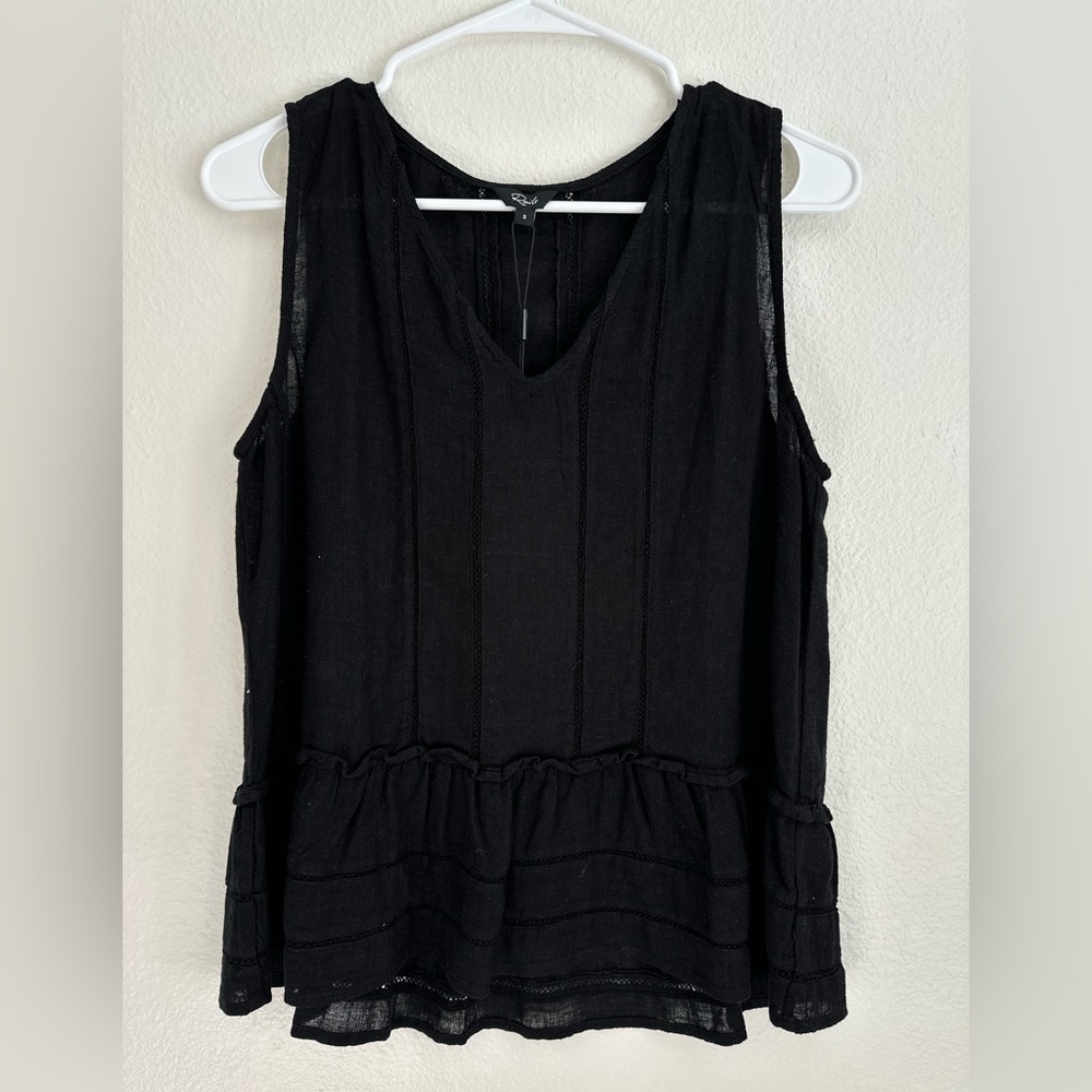 Rails Black Sleeveless Flowy Tank Top